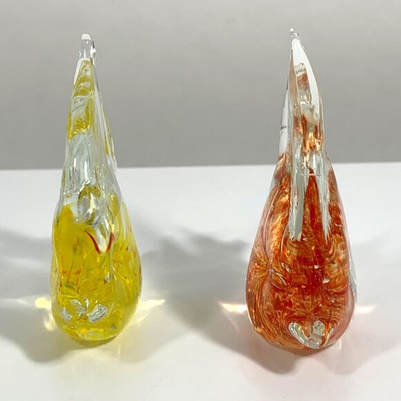 Glass Angel Fish Figurines Paperweights Home Office Decor Collectibles - Picture 2 of 11